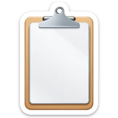 clipboard representing product sticker