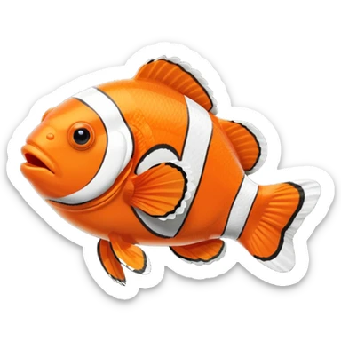 clownfish swimming sticker
