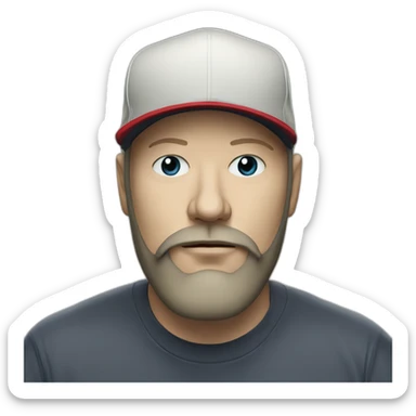 A man look like Fred Durst from limp bizkit with a moustache  sticker