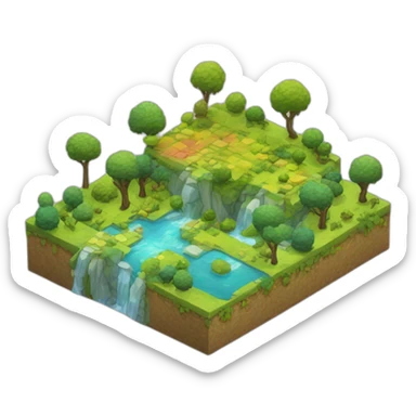 Paisaje de Piezas Puzle colores sticker