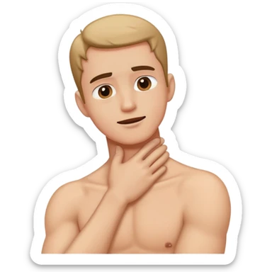 A guy grabbing is neck  sticker
