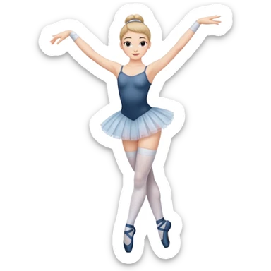 Ballet dancer in thigh highs sticker