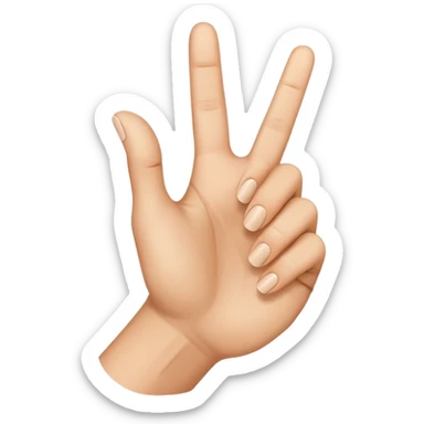 Cupped hand with pointer finger up sticker