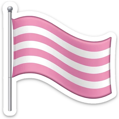 pink and white and pink flag sticker