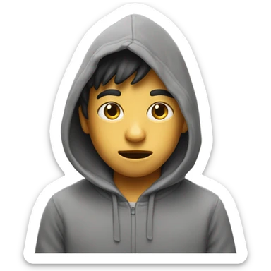 boy with hoodie  sticker