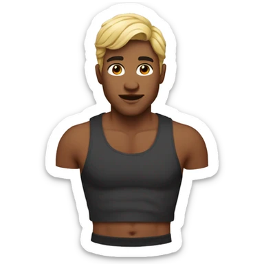 A man in a crop top sticker