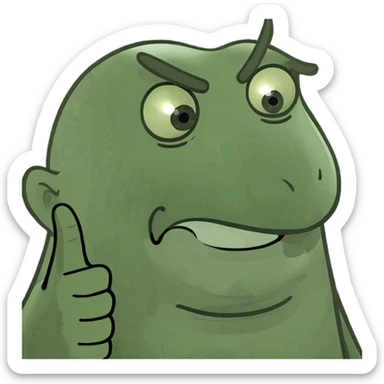 smiling face with middle finger sticking up sticker