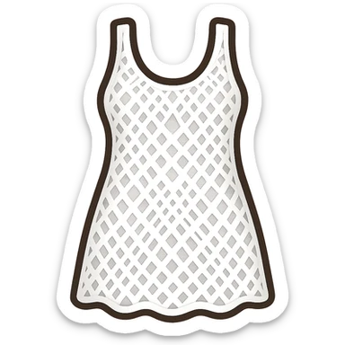 white crochet swim coverup dress twitter emoji style  sticker