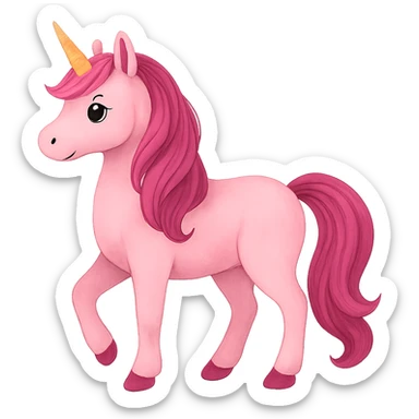 pink unicorn sticker