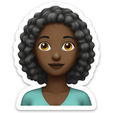 black girl planning sticker