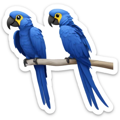 Hyacinth Macaw pair Full Body love sticker