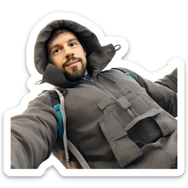 bearded boy by the tree sticker