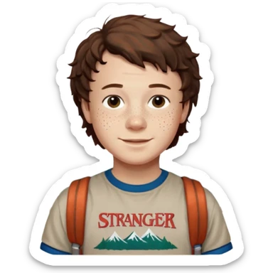 Dustin from stranger things sticker