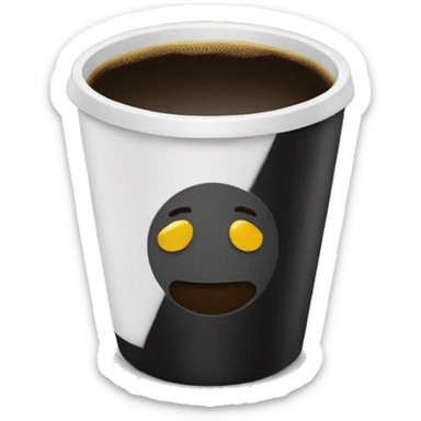 Black coffee sticker