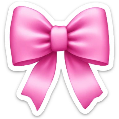 Pink bow sticker