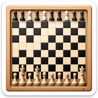 completely empty chess board with alternating black and white squares only, no chess pieces at all sticker