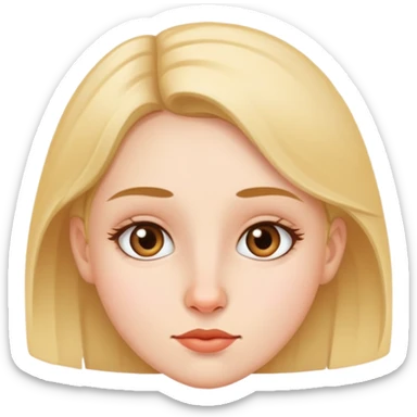 realistic portrait of a girl smaller nose sticker