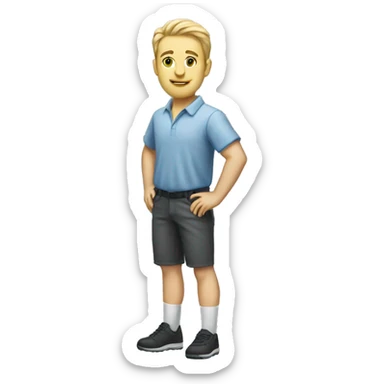 Full body pale casual team manager  sticker