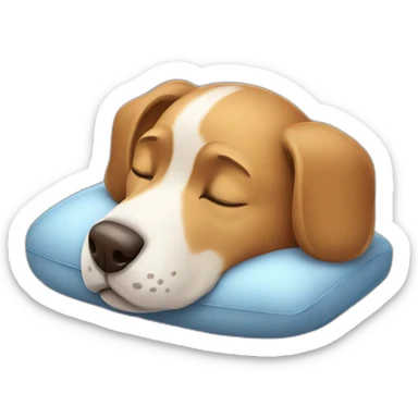 Dog sleeping and Good Night sticker