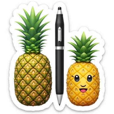 Pineapple Pen and Apple Pen Mixed sticker