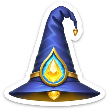 wizard hat with aura Bright sticker
