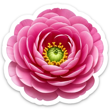 beautiful ranunculus flower with layered petals sticker