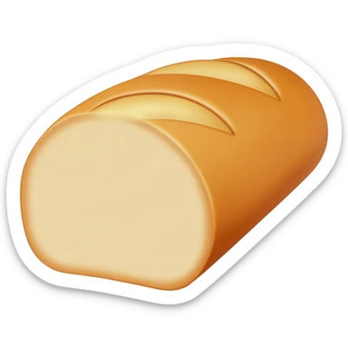 "3D premium,3D a baguette of bread sticker