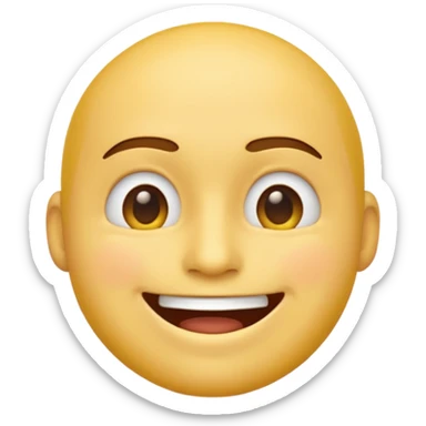 a yellow male emoji with a (closed mouth) sticker