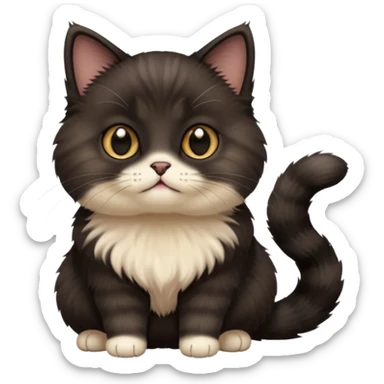 Black munchkin cat sticker