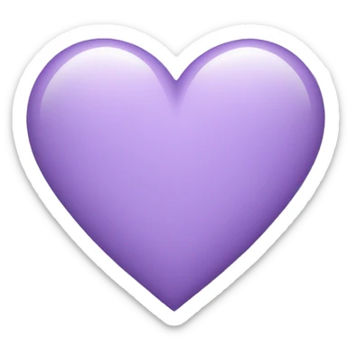 a light purple heart  sticker