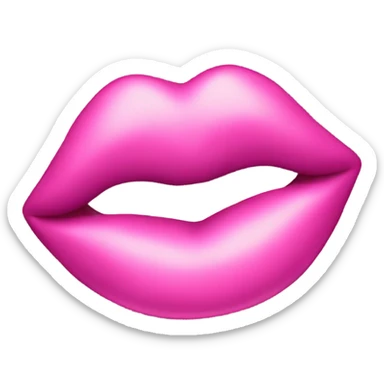 Pink kiss print sticker