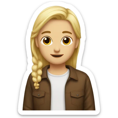 Blonde guy kissing brown haired girl sticker