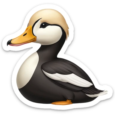 Can I get a king eider in the style of an apple emoji sticker