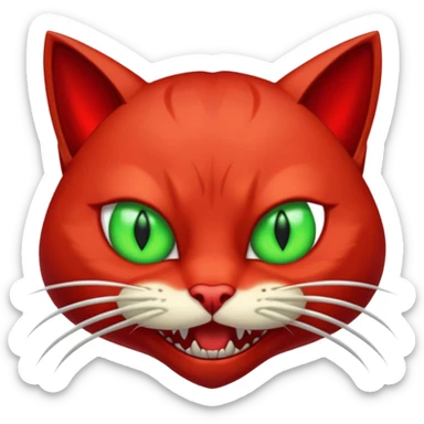  red vampire cat sticker
