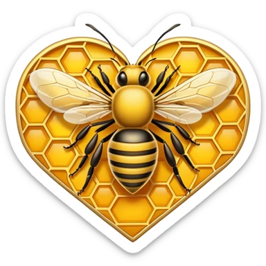 Bee heart  sticker