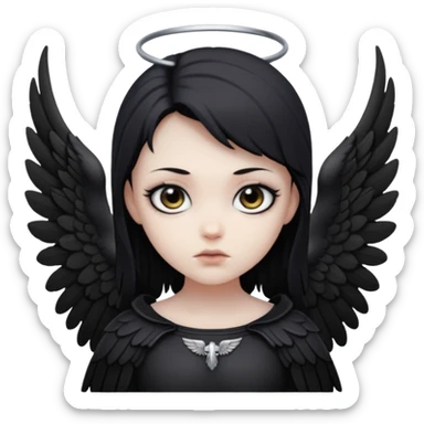 dark angel with dark wings sticker