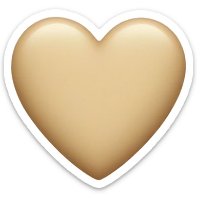 Beige heart sticker