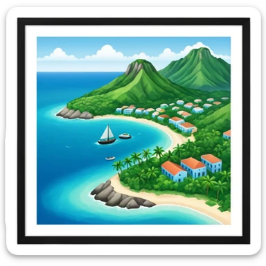 isla de cuba vista desde arriba sticker