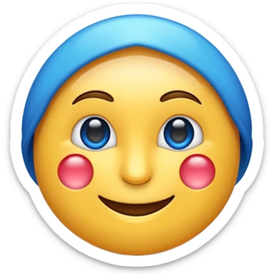 O emoji azul com o selo verificado dentro sticker