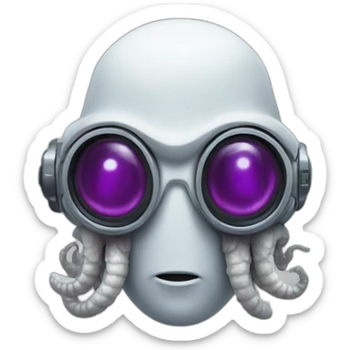 cyborg calamari sticker