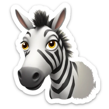 Zebra Donkey Hybrid sticker