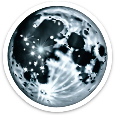 Moon with text that reads good night  sticker