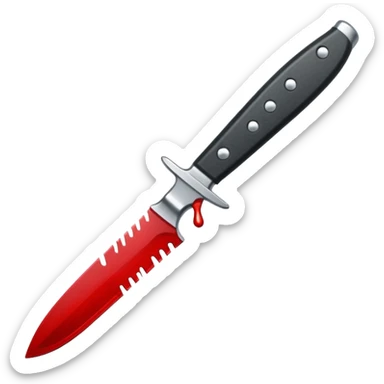 cuchillo con gotas de sangre sticker