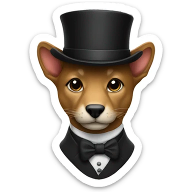 shar with tophat sticker