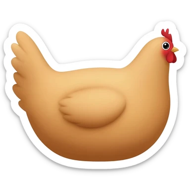 Chicken head full body  sticker