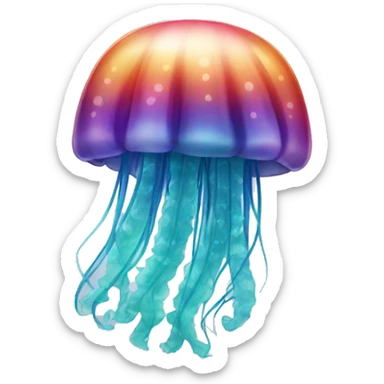 Colorful jellyfish  sticker