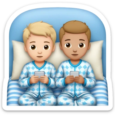 Two boys having a sleepover together sticker
