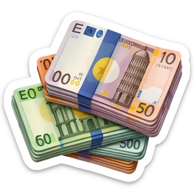 euro bills sticker