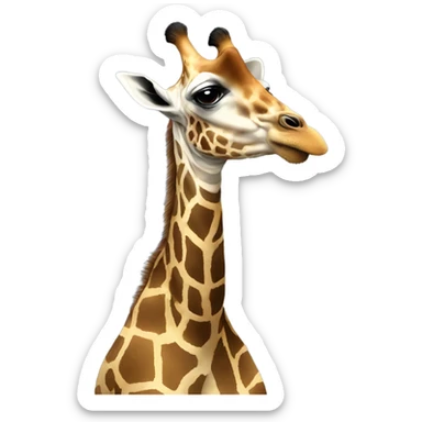 Giraffe using a computer to hack NASA sticker