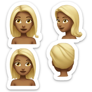 woman with tan skin and blonde hair sticker
